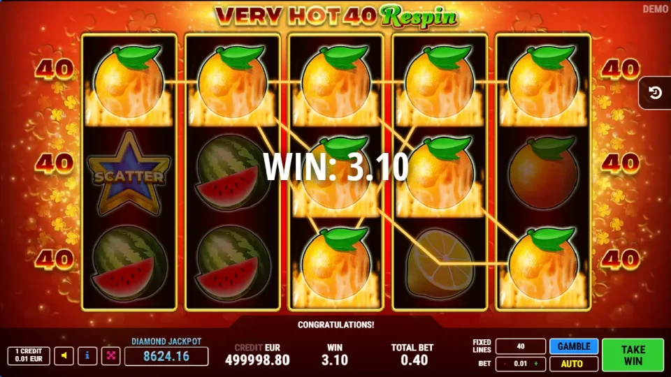 Very Hot 40 Respin — screenshot 2