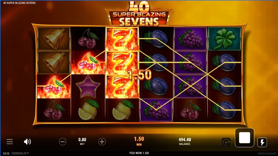 40 Super Blazing Sevens — screenshot 3