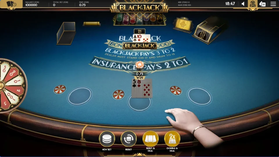 Blackjack Bonus Wheel 1000 — screenshot 3