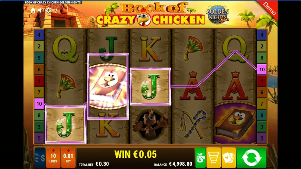 Book of Crazy Chicken Golden Nights Bonus — screenshot 3