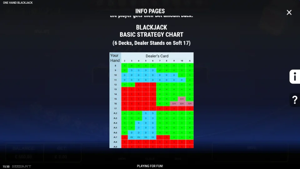 One-Hand Blackjack — screenshot 3