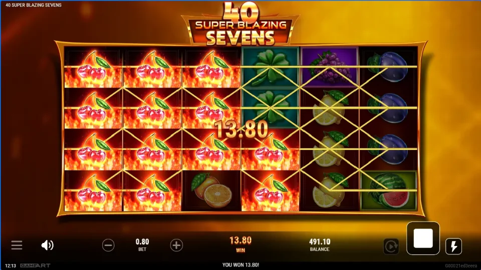 40 Super Blazing Sevens — screenshot 4