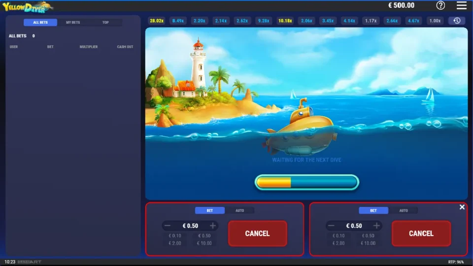 Yellow Diver – Crash Game — screenshot 4