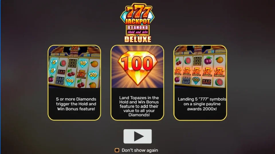 777 Jackpot Diamond Hold and Win Deluxe — screenshot 1