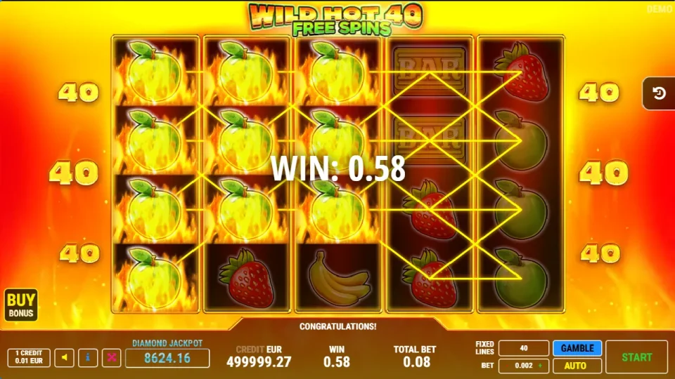 Wild Hot 40 Free Spins — screenshot 4