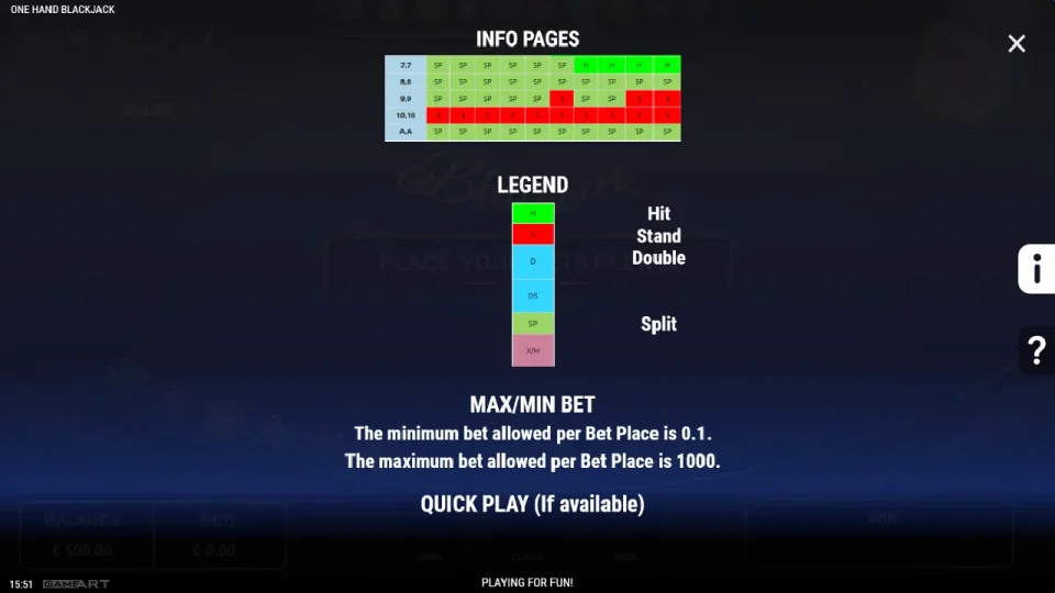 One-Hand Blackjack — screenshot 4