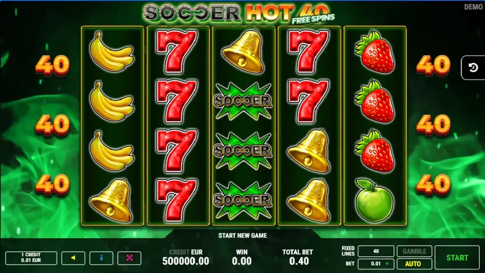Soccer Hot 40 Free Spins — screenshot 1