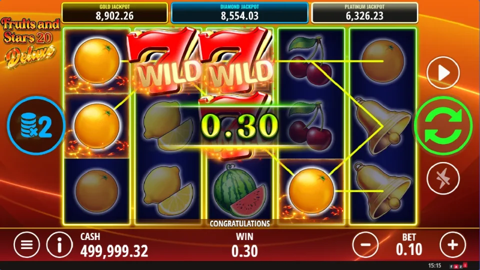 Fruits and Stars 20 Deluxe — screenshot 2
