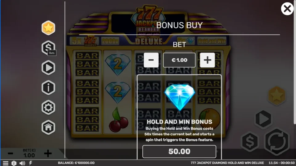 777 Jackpot Diamond Hold and Win Deluxe — screenshot 2