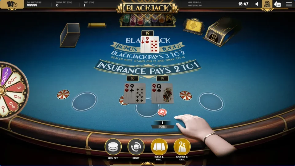 Blackjack Bonus Wheel 1000 — screenshot 4