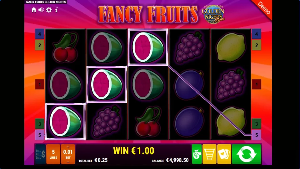 Fancy Fruits Golden Nights Bonus — screenshot 4