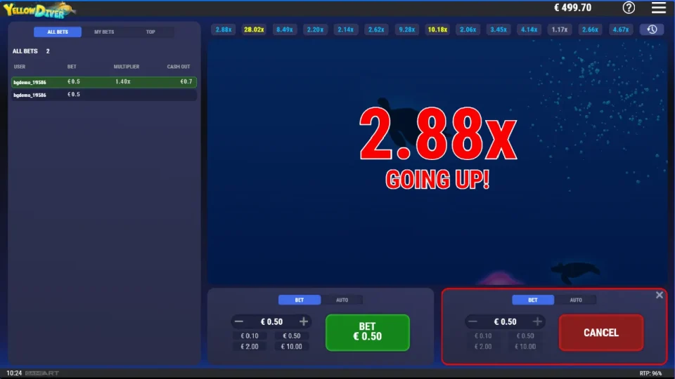 Yellow Diver – Crash Game — screenshot 6