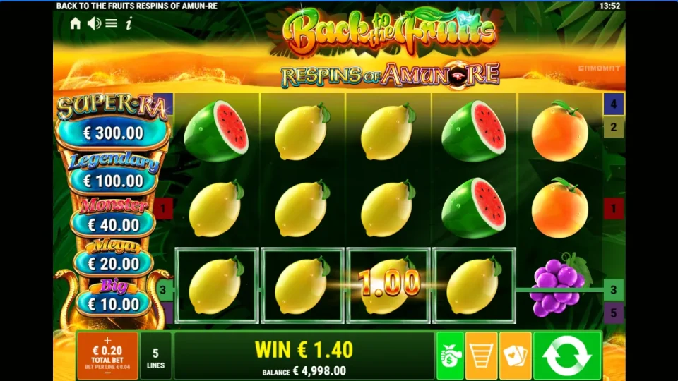 Back to the Fruits Respins of Amun-Re — screenshot 6
