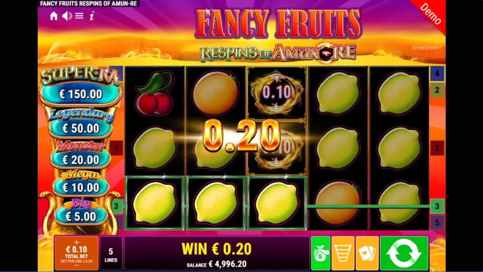 Fancy Fruits Respins Of Amun-Re — screenshot 5
