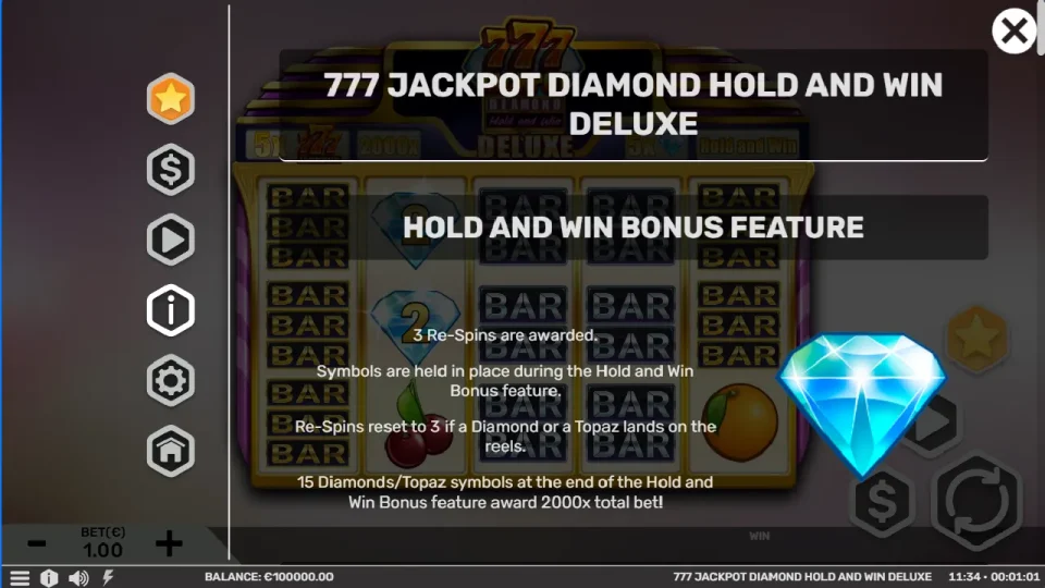 777 Jackpot Diamond Hold and Win Deluxe — screenshot 4
