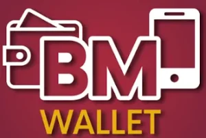 BM Wallet screenshot showing account interface and transaction details