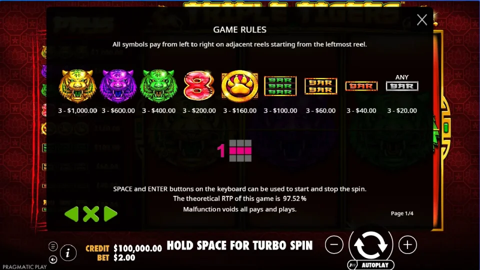 Triple Tigers — screenshot 1