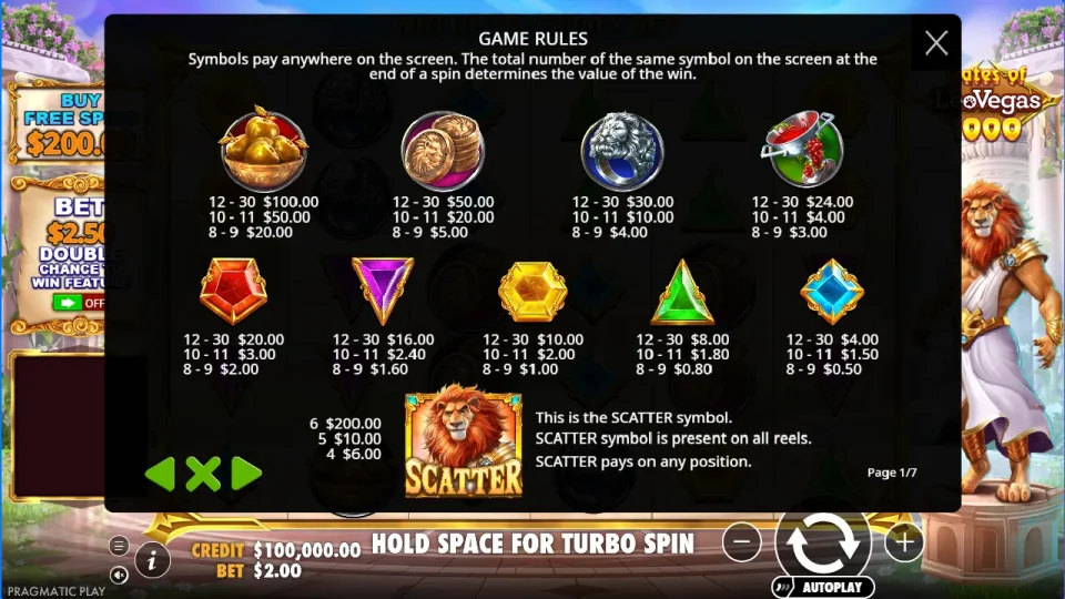 Gates of LeoVegas 1000 — screenshot 1