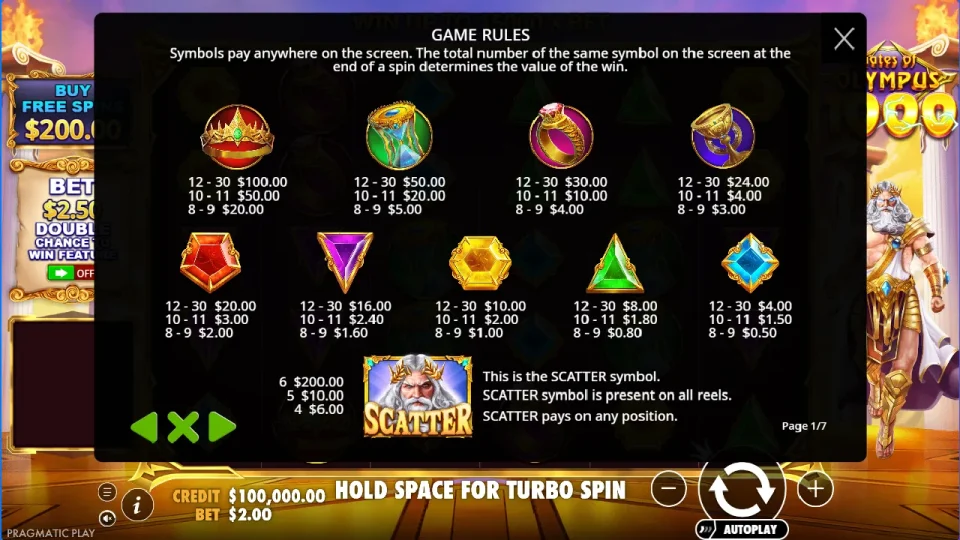 Gates of Olympus 1000 — screenshot 1