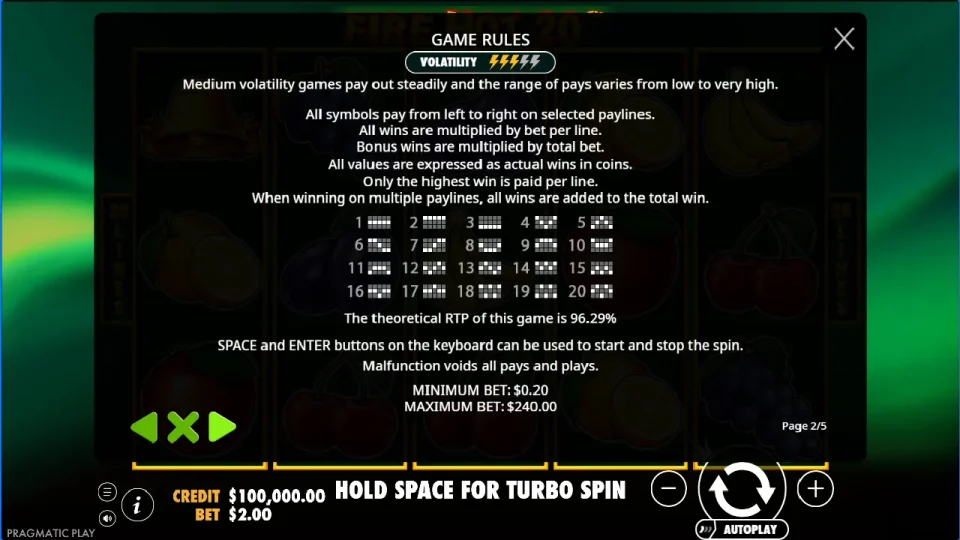 Fire Hot 20 — screenshot 2