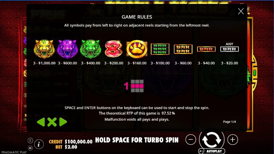 Triple Tigers — screenshot 2