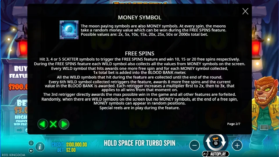 Fangtastic Freespins — screenshot 2