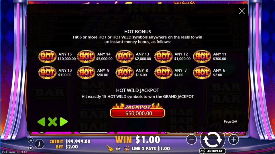 Joker’s Jewels Hot — screenshot 2