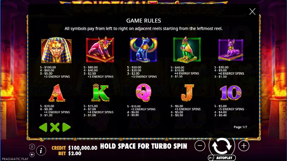 Egyptian Fortunes — screenshot 3