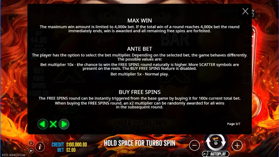 Hot to Burn – 7 Deadly Free Spins — screenshot 3