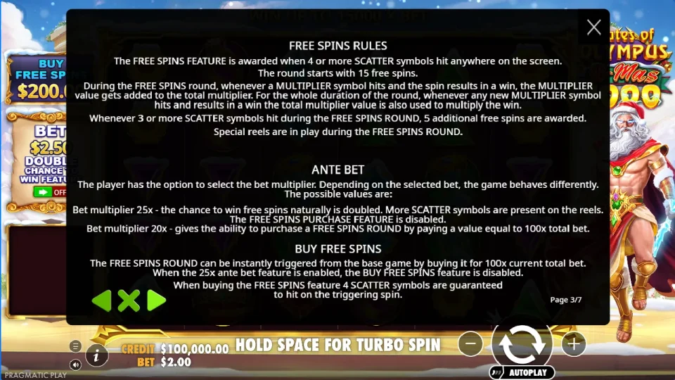 Gates of Olympus Xmas 1000 — screenshot 3