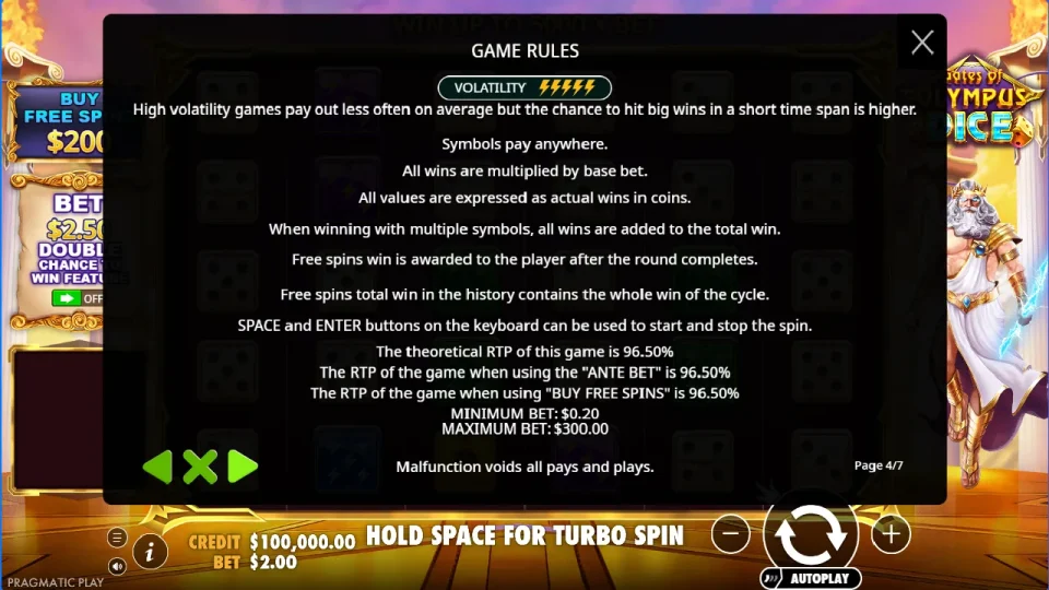 Gates of Olympus Dice — screenshot 4