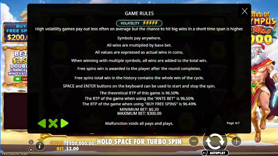 Gates of Olympus Xmas 1000 — screenshot 4