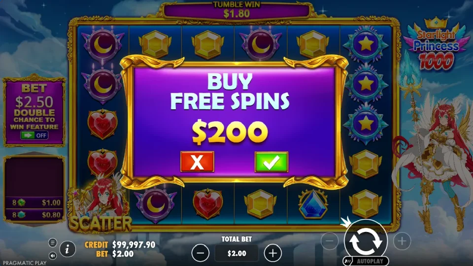 Starlight Princess 1000 — screenshot 4