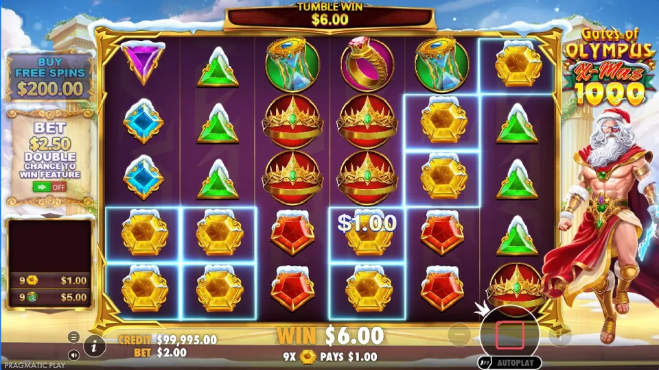 Gates of Olympus Xmas 1000 — screenshot 8